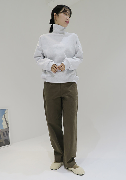 soft texture clean pants (3color) - khaki